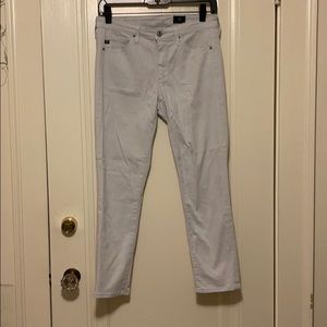 AG Adrian Goldschmied White The Prima Crop Jeans